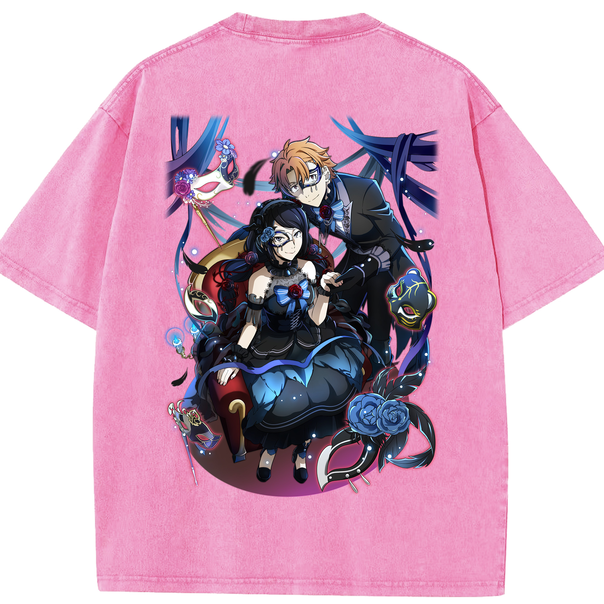（画像用） 文豪ストレイドッグス Bungo Stray Dogs 綿100% ヴィンテージ風 半袖Tシャツ（背面プリント）